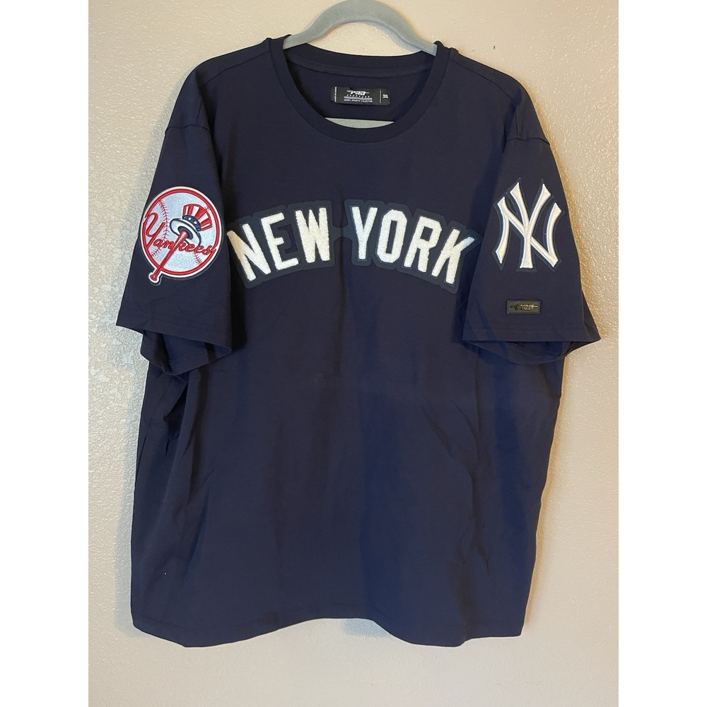 Men's 3XL NWOT New York Yankees‎ Pro Standard Classic Chenille Logo Shirt Navy